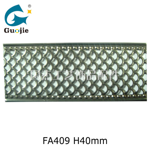 metal hollow punching fish scale pattern wave punching iron hardware lace home decoration crafts stamping flower board