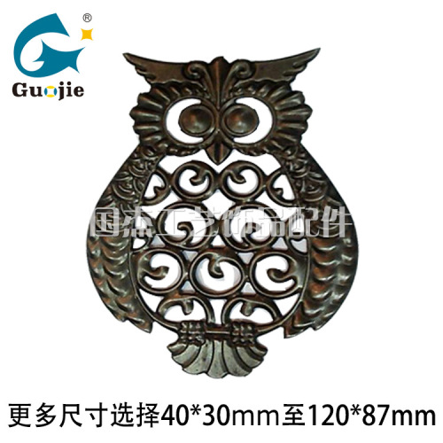db024 wrought iron easter stamping hollow-out patterned sculpture owl hardware crafts decoration accessories
