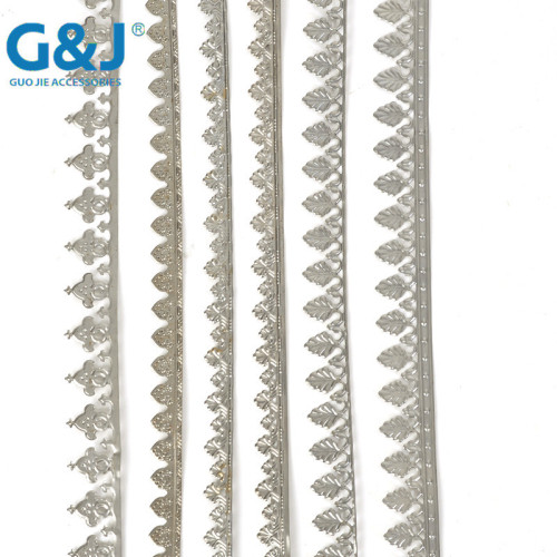Metal Hardware Crafts Iron Sheet Stamping Plate Iron Edge Wave Lace with Decorative Raw Material Right Angle Edging