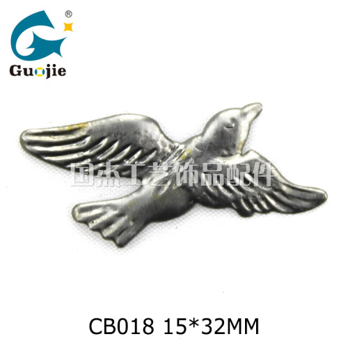 cb018 factory direct iron bird series dujuan metal kingfisher white head bird blank series