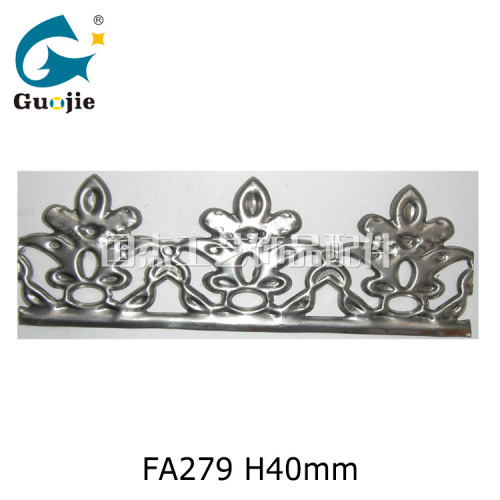 Lighting Flower Stand Decoration Iron Parts Gun Head Shape Stamping Metal Strip New Pattern Decorative Strip