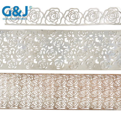 Metal Hardware Crafts Iron Sheet Stamping Rose Edge Decorative Plate Iron Sheet Home Decoration Surrounding Border Lace Accessories Raw Material