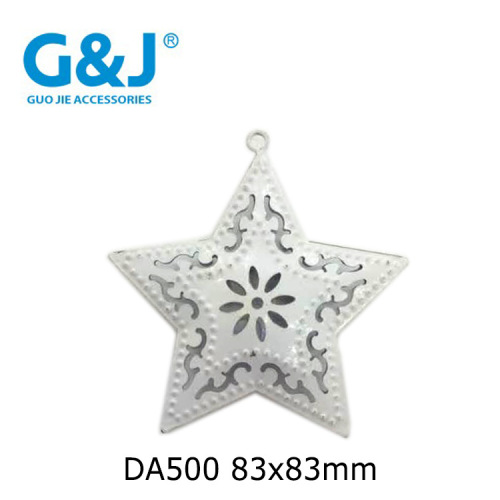 Da500 Christmas Five-Pointed Star European Pastoral Style Eye Hanging Small Hole Circle Craft Iron Sheet Christmas 
