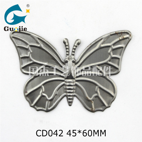 custom processing iron butterfly style iron stamping lace background wall hanging hollow metal crafts accessories