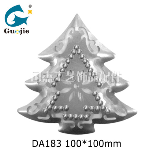 Da183 Christmas Tree stamping Three-Dimensional Forming Iron Sheet Stamping Crafts Accessories Porous Christmas Garland Decorative Piece 