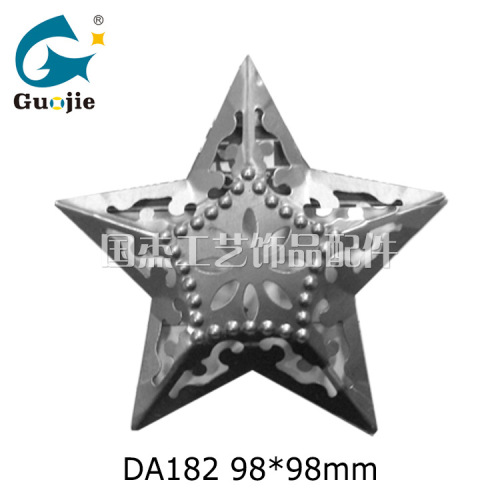 Da182 Three-Dimensional Forming Hollow Christmas Five-Pointed Star Hardware Stamping Iron Sheet Blank American Style Furnishings scene Iron