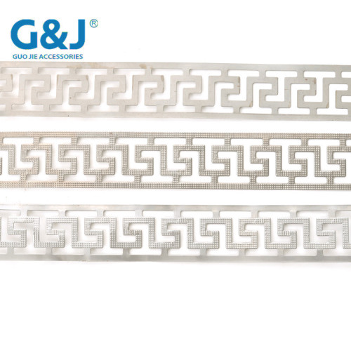 metal hardware crafts iron sheet stamping plate iron edge five-word lace with decorative raw material right angle edging