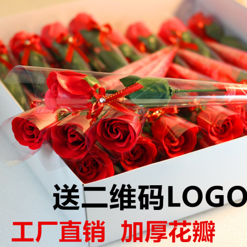 christmas valentine‘s day artificial flower rose soap flower single carnation women‘s day creative small gift activity
