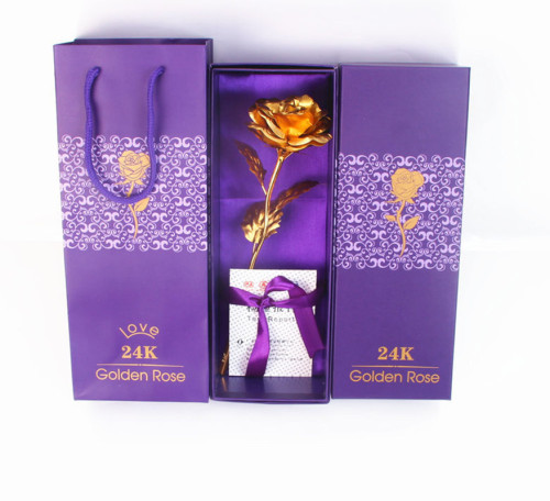 24k gold rose gold foil rose gold foil flower carnation gift box women‘s day valentine‘s day gift small gift