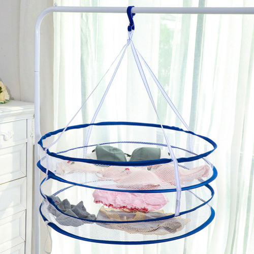 household products removable double layer clothes basket folding bra laundry basket enclosed clothes drying net wholesale