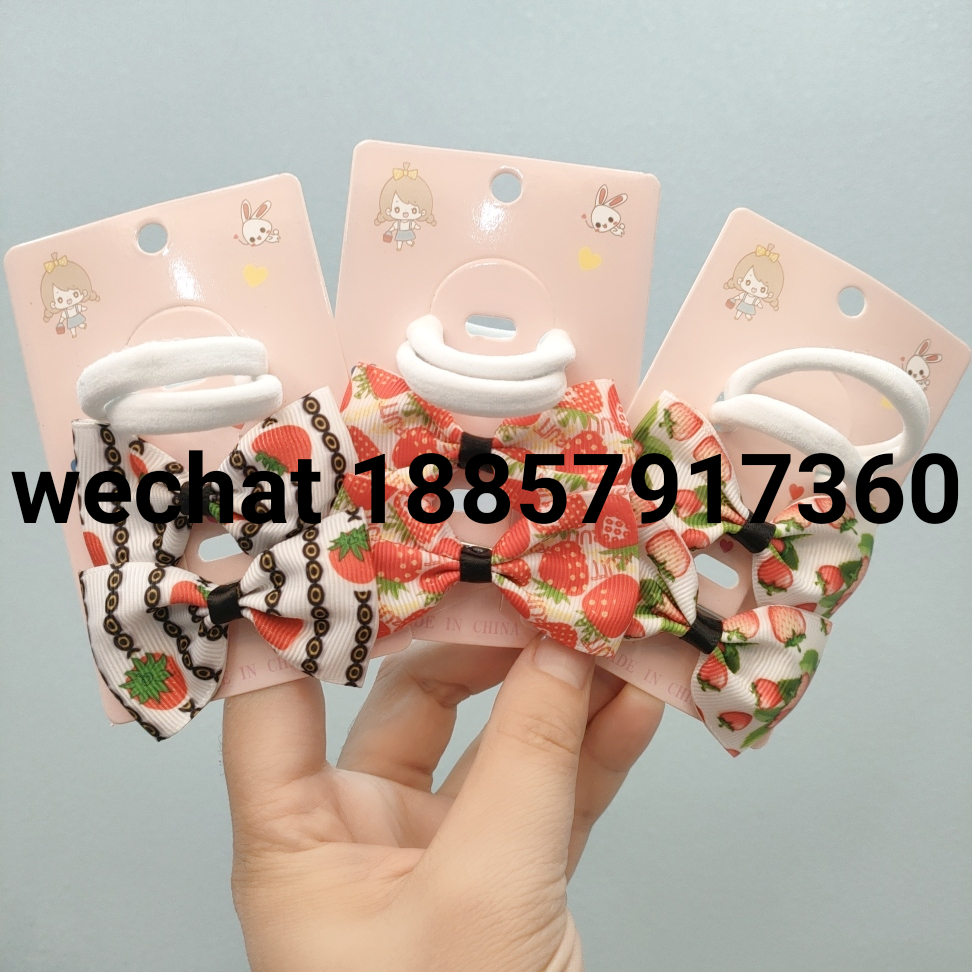 Children's exquisite hair accessories set girls' printed bow barrettes factory direct sales