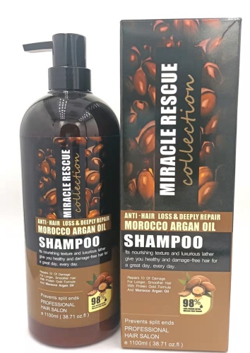 Morocco Fruit Essential Oil Essence Shampoo Multi-Effect Repair Soft Improve Frizzy Hair Fluffy 1100ml Foreign Trade Exclusive