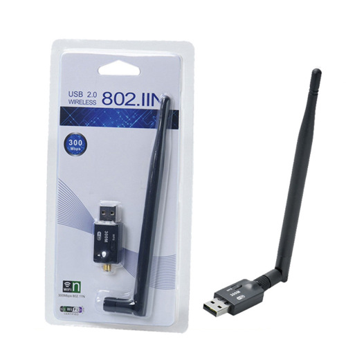USB WiFi Wireless Network Card 300M Wireless Receiver Rtl8192eu Computer AP Transmitter 5dB Antenna
