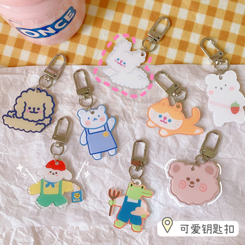 cute japanese love bear pendant schoolbag ornament pendant girl ins fashion bag keychain ornaments online celebrity