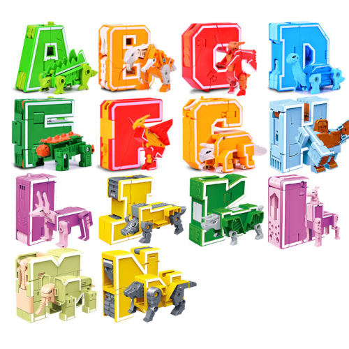 xinle new king kong team letters dinosaur deformation children‘s building blocks toys can fit 2901 small box gauge middle box gauge