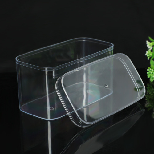 ps transparent plastic box cookie food packing box with lid rectangular acrylic hard plastic box