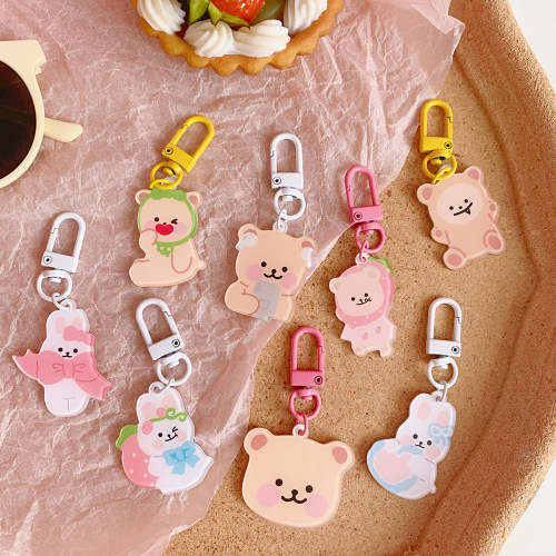 cute japanese love bear pendant bag jewelry pendant girl ins fashion bag keychain ornaments online celebrity