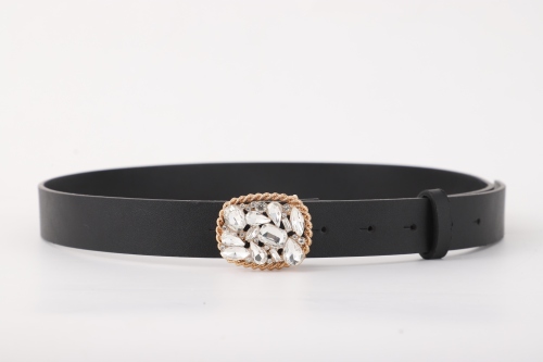 new foreign trade diamond band flat fashion ladies belt drill belt