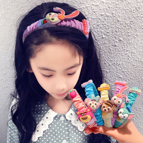 cute star delu cartoon hairpin headband children‘s hairpin bangs broken hair side clip korean style girl hair accessories duffy bear
