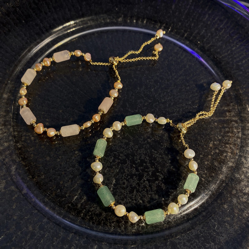 retro high-grade bracelet light luxury retro pearl bracelet women‘s net red jade ethnic style adjustable bracelet wholesale