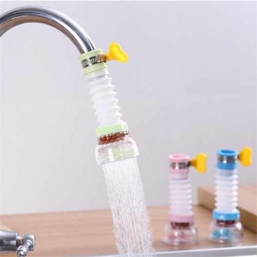 faucet filter water flower splash-proof head kitchen water purification filter retractable rotating water-saving shower filter