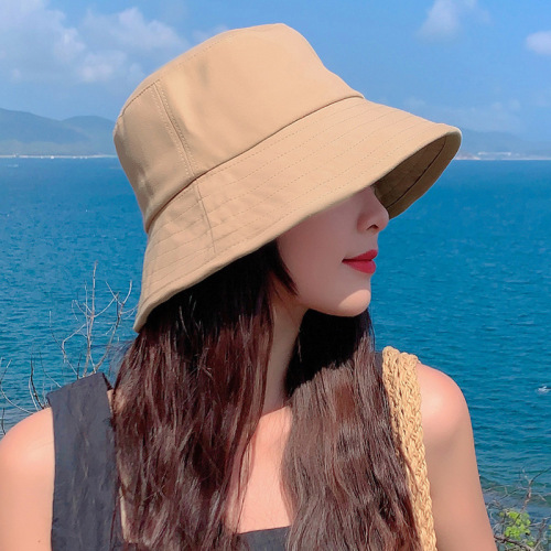 [hat hidden] hat female korean bucket hat female all-match japanese summer bucket hat sun hat face cover sun-proof