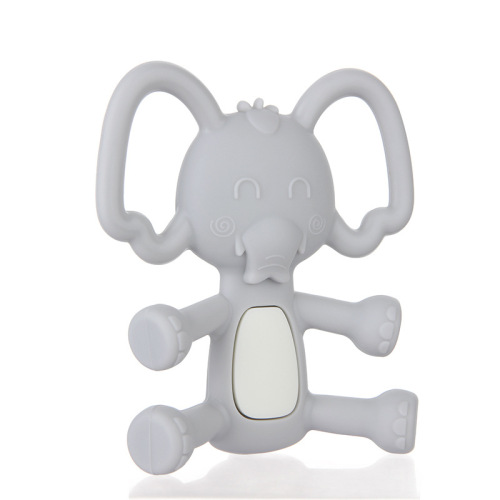 baby teether grinding stick baby bite music elephant animal teether food silicone storage box baby toys