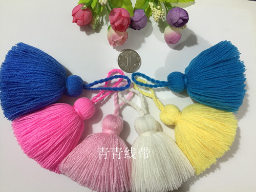 Korean Original Super Fat Super Cute Fine Wool Tassel Bag Hanging Ear Ornament Ear Vintage DIY All-Match Accessories 