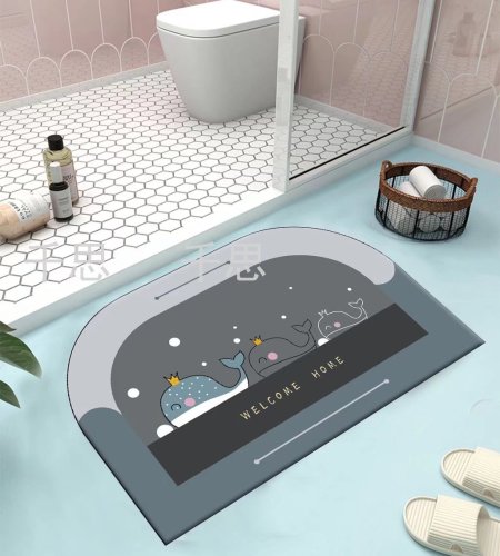 Qiansi Diatom Ooze Absorbent Soft Floor Mat Kieselguhr Ground Pad Latex Rubber Absorbent Door Mat Kitchen Bathroom Carpet