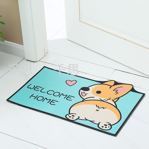 Qiansi Cute Cartoon Special-Shaped Absorbent Floor Mat Carpet Bathroom Doorway Mat Toilet Floor Mat Door Mat Carpet