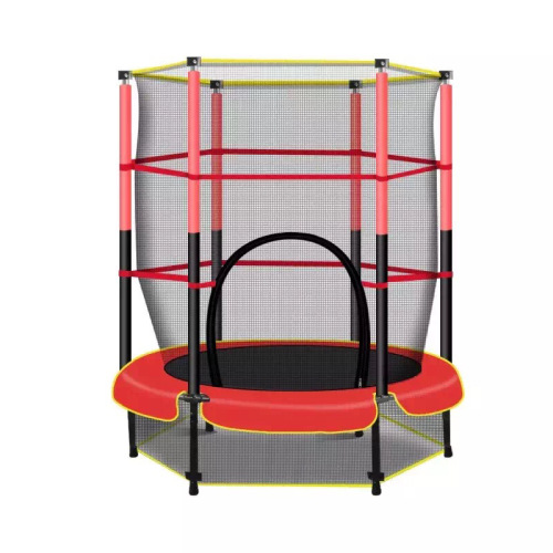 Factory Direct Supply for Children Aged 3-12 Indoor Protective Net Trampoline Elastic Rope Trampoline Exported to Amazon Exclusive