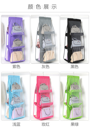 Double-Sided Six-Layer Hanging Bag Non-Woven Hanging Handbag Hanging Storage Bag Bag Storage Bag 140G