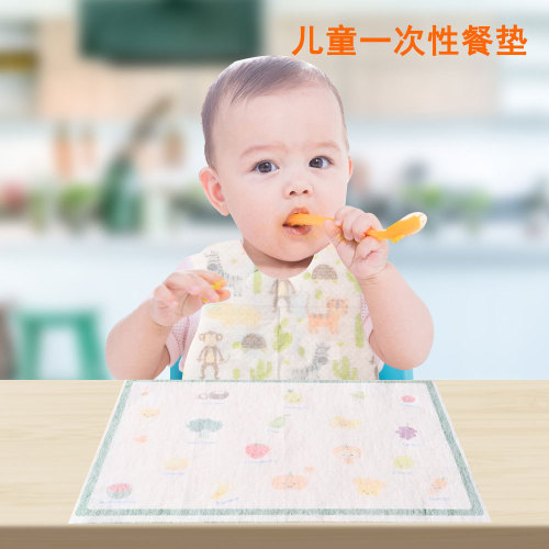baby table paper portable children disposable cartoon placemat disposable table mat infant chair cushion primary school student tablecloth