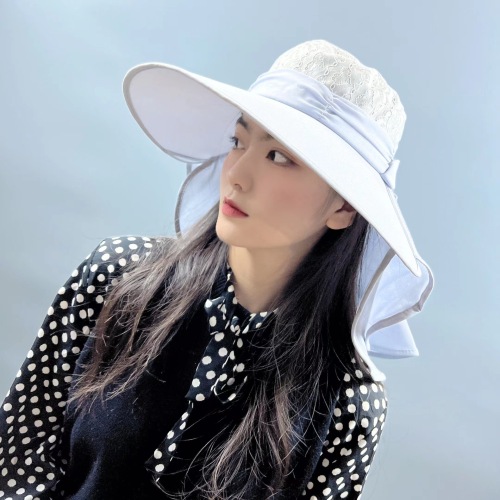 New Sun Protection UV Protection Face Slimming Fisherman Hat Show face Small Big Edge Tea Picking Sun Hat Female Summer 360 Degrees Sun Hat