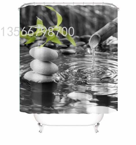 [muqing] shower curtain accept customized wet and dry separation bathroom bath room simple bath room bathroom shower curtain set