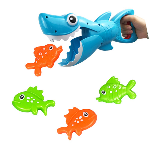 hot sale hungry shark catch small fish fishing water toys children bath water toys factory direct sales
