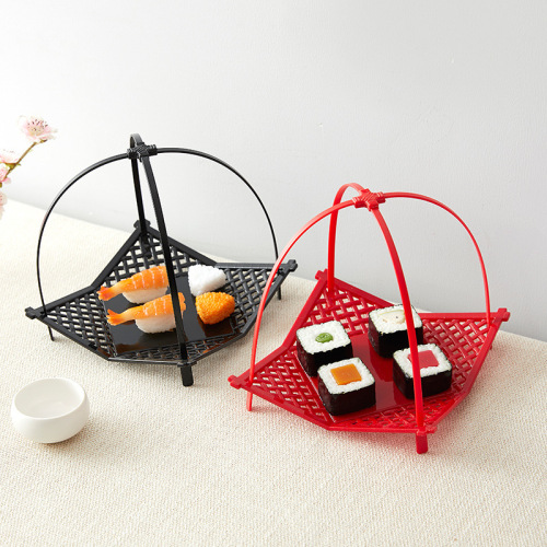 Supply Japanese and Korean Restaurant with Handle Can Carry Fashionable Appearance Hotel Ornaments Four-Corner Cage Container Sushi