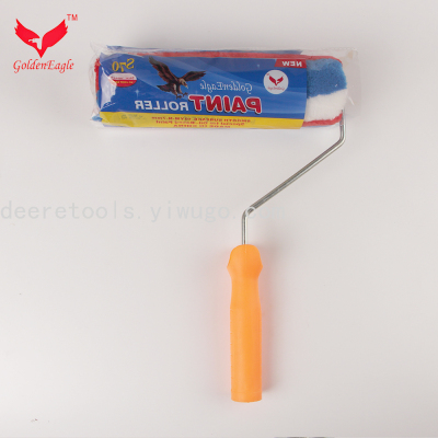 Paint Roller Brush Home Decoration Paint Roller Wide Red and Blue Plastic Handle Paint Roller Brush