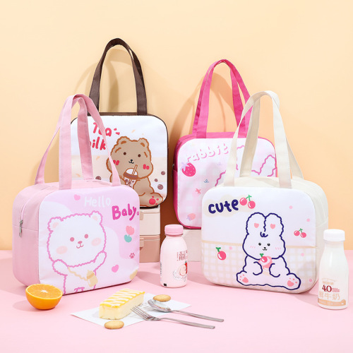 ins style cartoon lunch bag large capacity insulation bag office worker student insulation lunch box bag