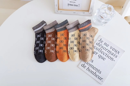 Women‘s Low-Cut Ankle Socks short Cotton Socks Spring and Summer New Fashion Socks Bright Silk Socks Boutique Socks Wholesale Customized