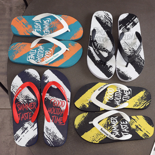 men‘s flip flops summer korean outdoor non-slip sandals flip-flops men‘s daily casual beach shoes trend