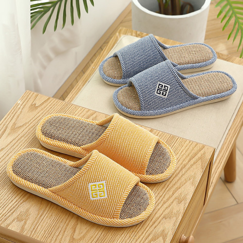 Linen Slippers Women‘s Summer Spring and Autumn Four Seasons Women‘s Home Indoor Couple Cotton Linen Floor Cloth Slippers Home Men‘s Summer