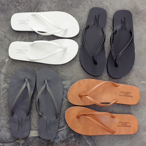 Summer Flip Flops Men‘s Beach Shoes Fashion Outerwear Trendy Personality flip-Flops Soft Bottom Non-Slip Outdoor Sandals 