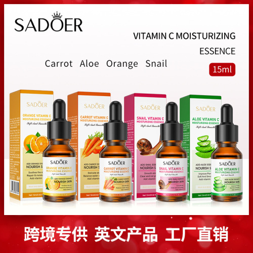 Cross-Border Sadoer Vitamin C Essence Freshing and Moistrurizing Moisturizing Skin Care Products Foreign Trade Exclusive for Amazon Wholesale