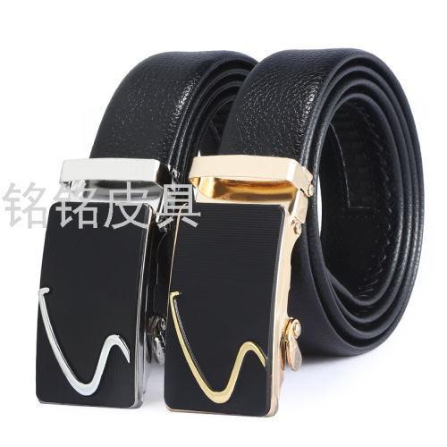 Men‘s Leather Belt Exclusive for Cross-Border Live Delivery 3.5 with Body Trend Business Pant Belt Clothing Accessories Stall Supply