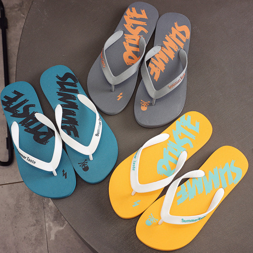 New Summer Slippers Men‘s Flip Flops Korean Style Trendy Indoor and Outdoor Trendy Men‘s Slippers Stylish Beach Sandals