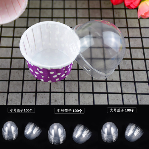 Shengyingeucalyptus Plastic Cup Cover Roll Cup Cover 100 Pieces Suitable for Muffin Cup High Temperature Cup Arch Cover Can Be Customized