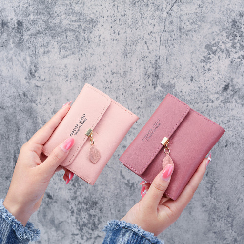 short wallet simple wallet tri-fold coin purse short women‘s wallet