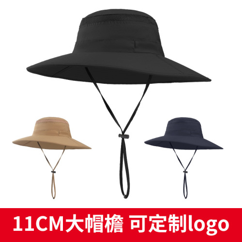 [hat hidden] upf50 + outdoor uv-proof sun-proof bucket hat men‘s plus-sized brim breathable fishing hat