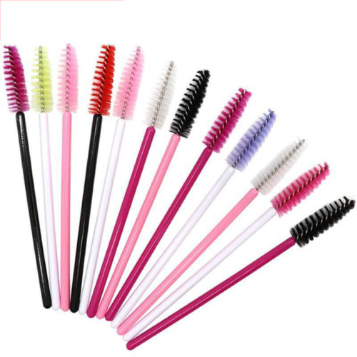 wholesale disposable nylon brush mini portable color eyelash volume grafting eyelash mascara brush makeup comb